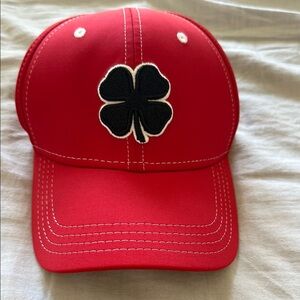 Red & Black Live Lucky Hat w/Shamrock Design + Cosmopolitan of LV branding